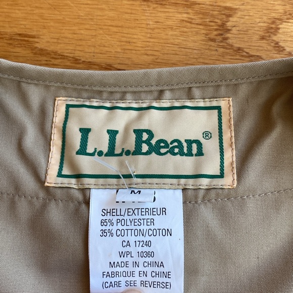 NWT Vintage L.L. Bean Khaki Fishing Utility Vest Size Medium - Picture 2 of 11